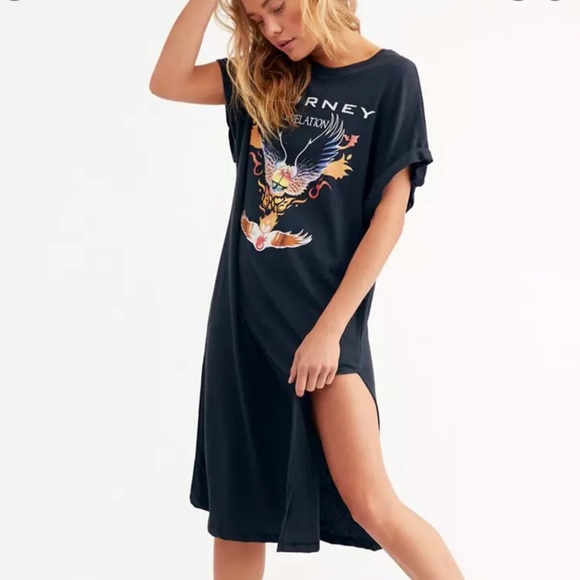 S-L Vintage Grunge 🌗 Journey Graphic Tunic TeeNew - Picture 2 of 9